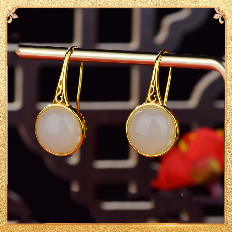 Green Lotus Earrings