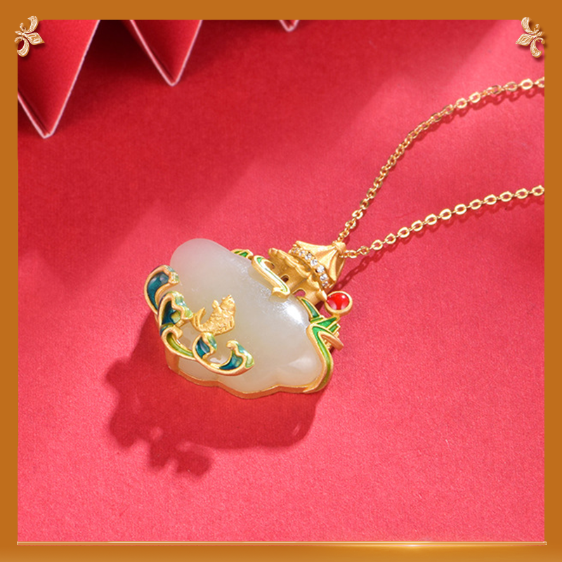 A Fish Leaping Over The Dragon Gate Pendant