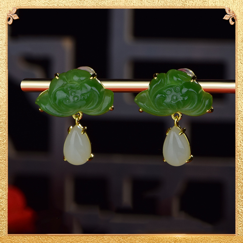 Lotus Drop-Shaped Earrings