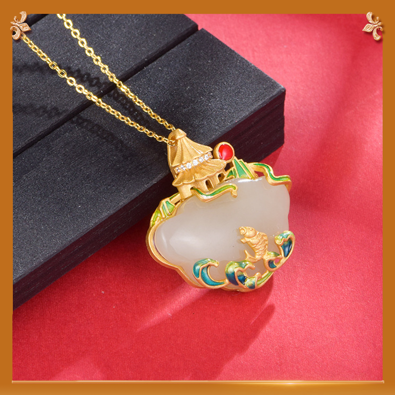 A Fish Leaping Over The Dragon Gate Pendant