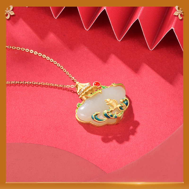 A Fish Leaping Over The Dragon Gate Pendant