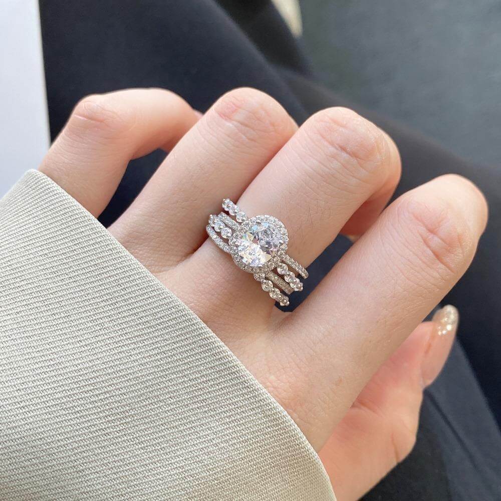 S925 Silver 1.5ct Pear-Shaped Moissanite Ring for Women | Elegant Luxury Silver Jewelry | Timeless Engagement or Gift Idea