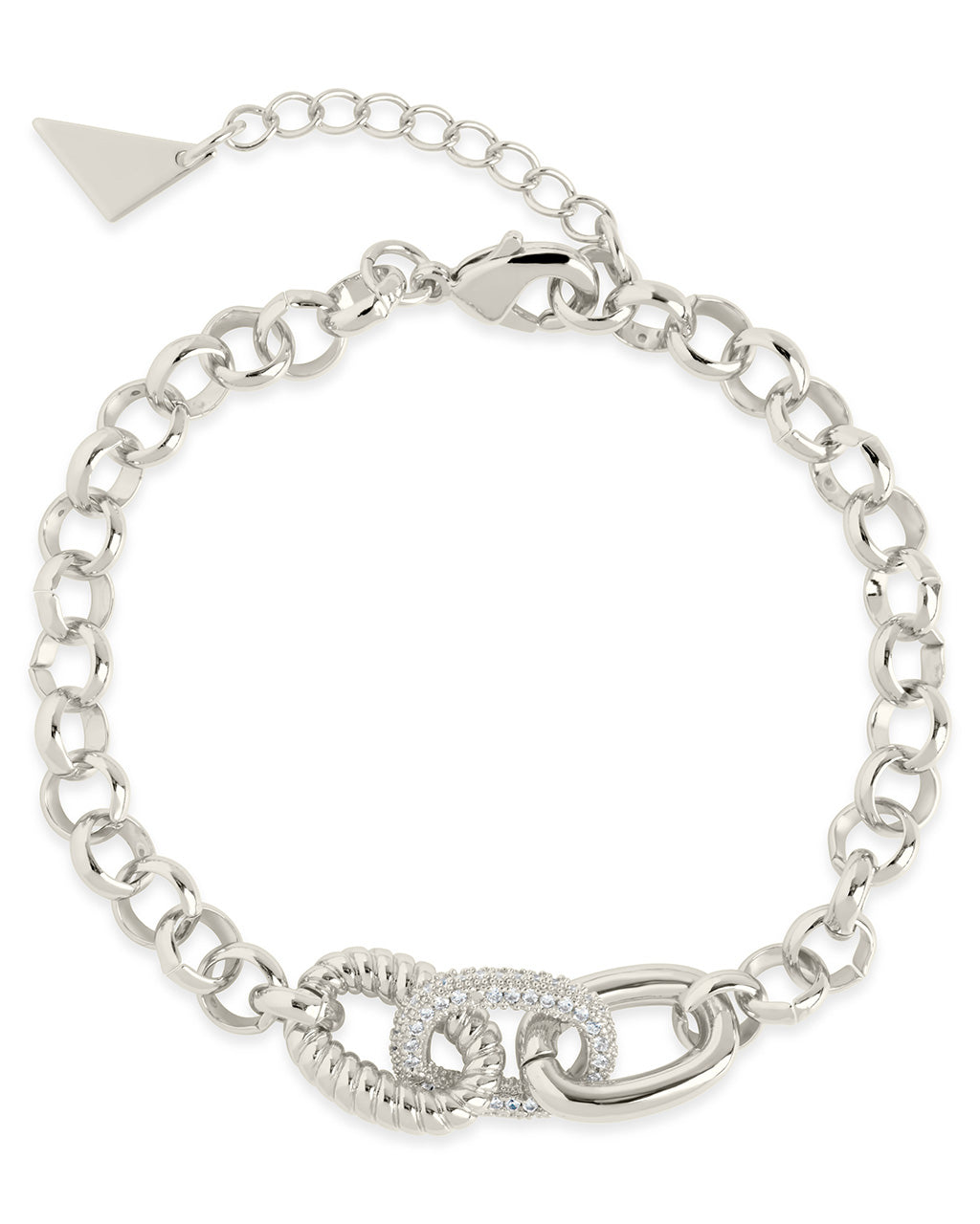 Jaycee CZ Interlocking Chain Bracelet