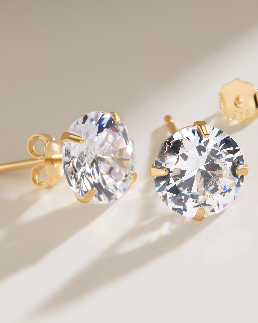Sterling Silver 6mm CZ Stud Earrings