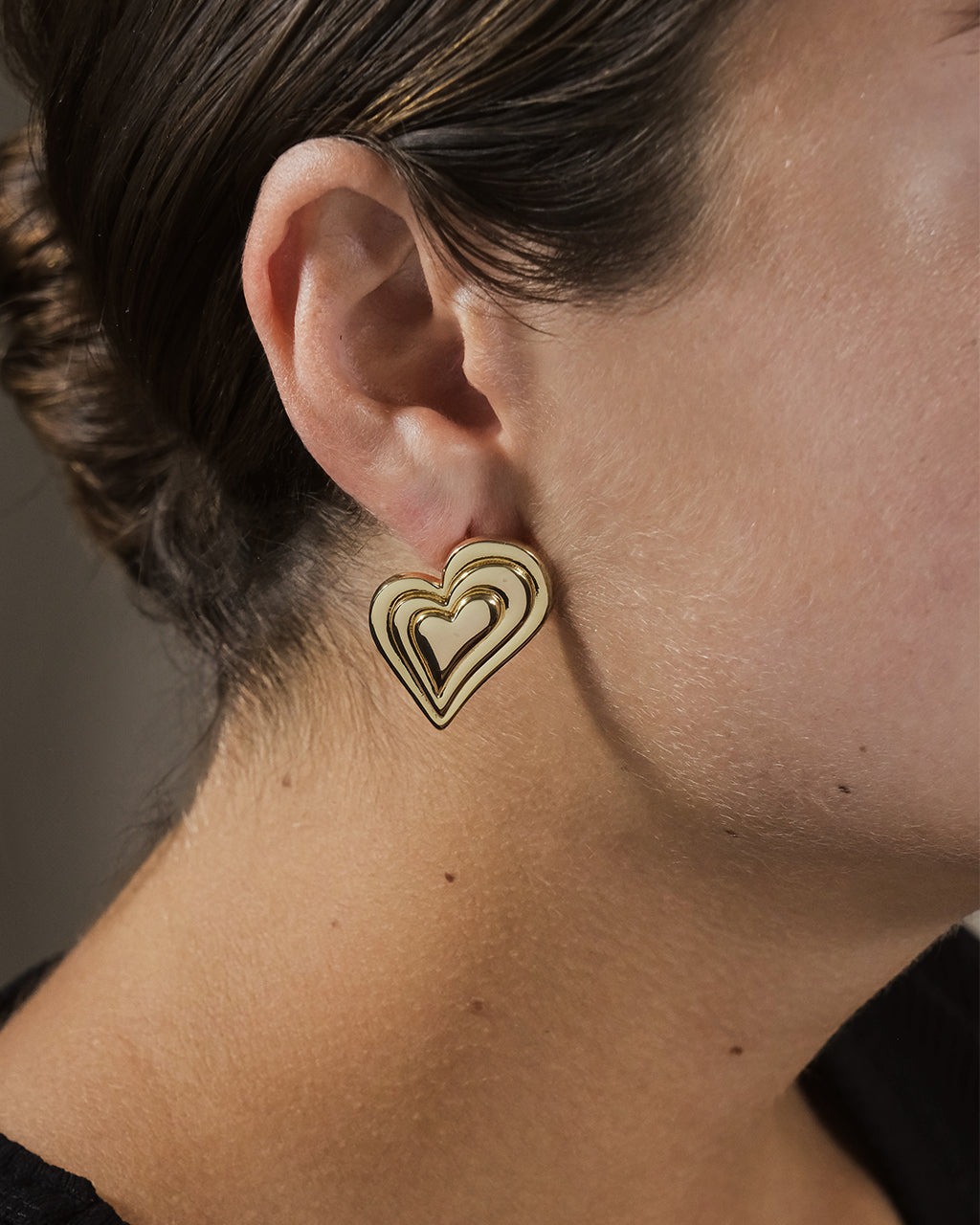 Beating Heart Statement Stud Earrings