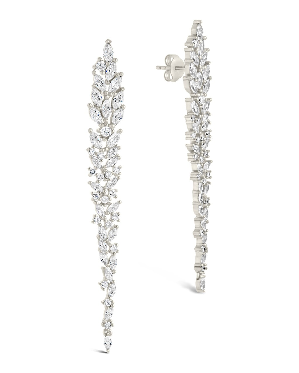 Shay CZ Linear Drop Earrings