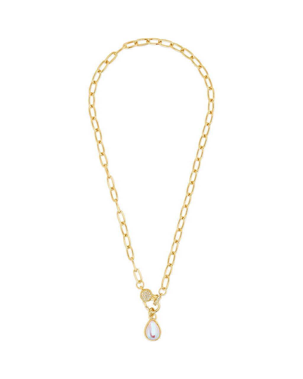Tay Moonstone Charm & Chain Necklace