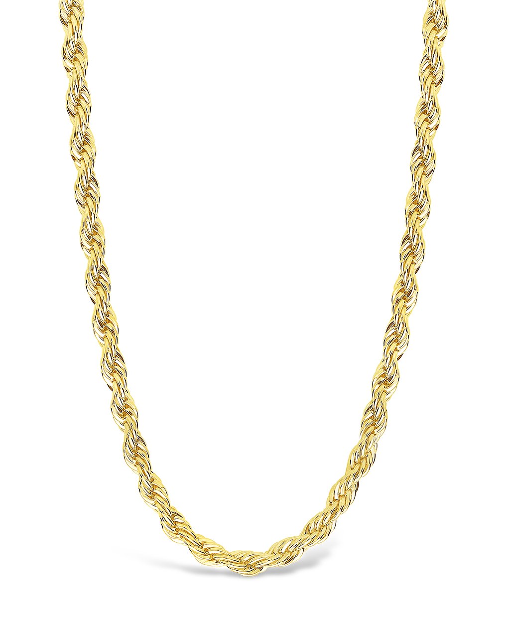 Sterling Silver Rope Twist Chain Necklace