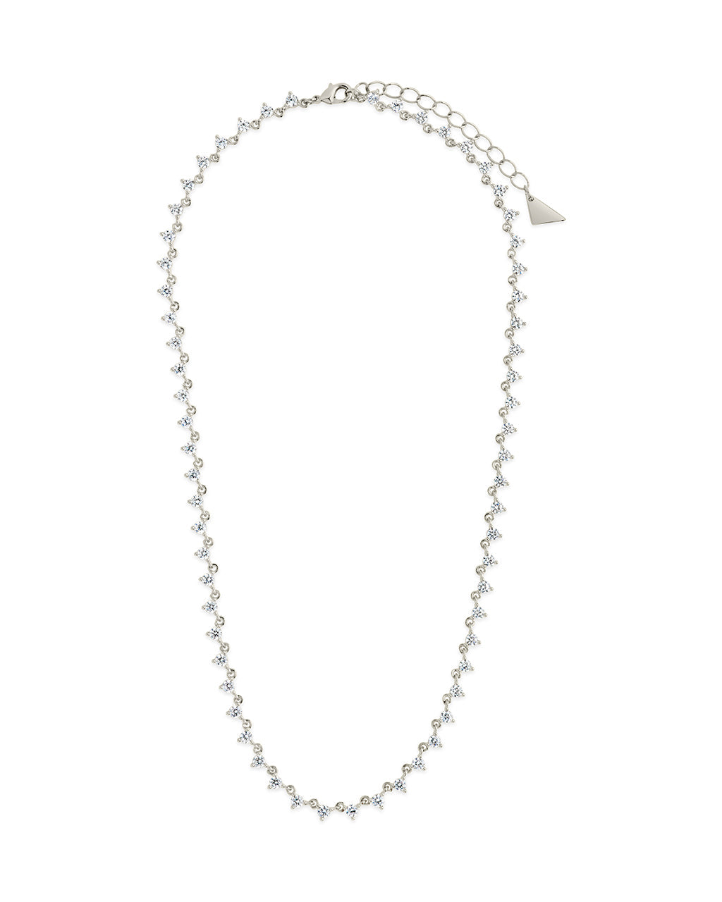 Brigid Staggered CZ Tennis Necklace