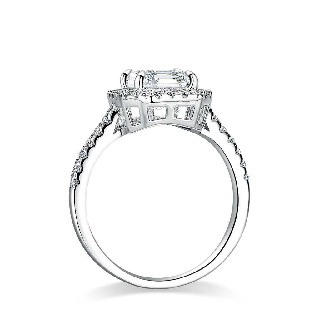 Moissanite ring S925 silver live cross-border foreign trade pagoda 3 carat ring special-shaped Ace ring