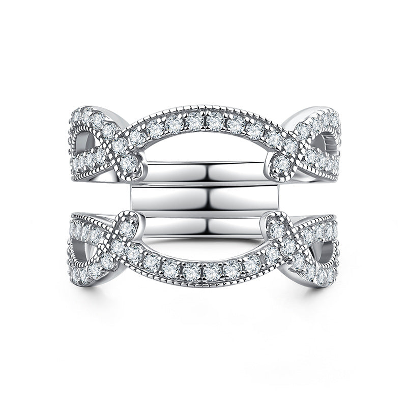 Luxury 4-Carat Moissanite Cluster Ring, 925 Sterling Silver Engagement & Wedding Band with Diamond Accents