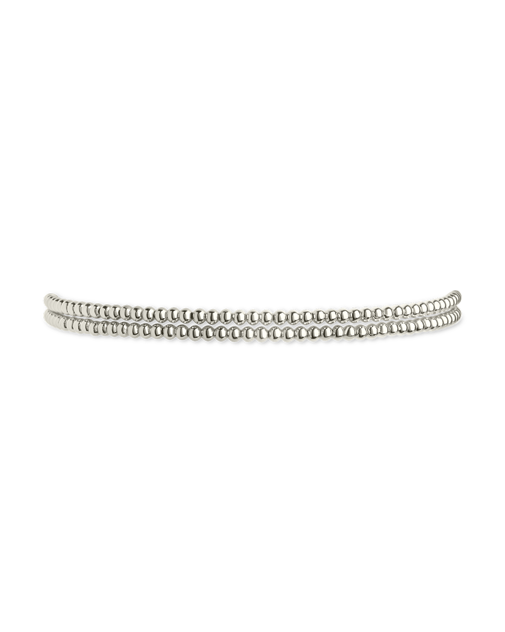 Sterling Silver Beaded Stretch Bracelet Sets