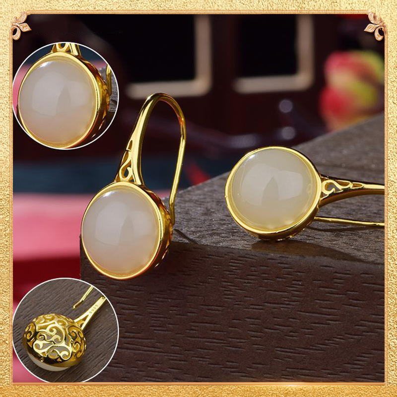 Green Lotus Earrings