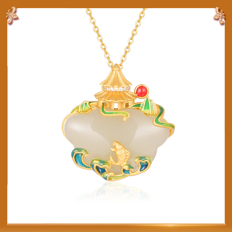 A Fish Leaping Over The Dragon Gate Pendant