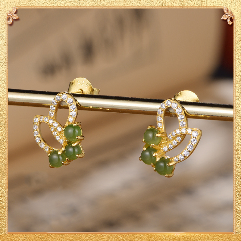 Green butterfly Earrings